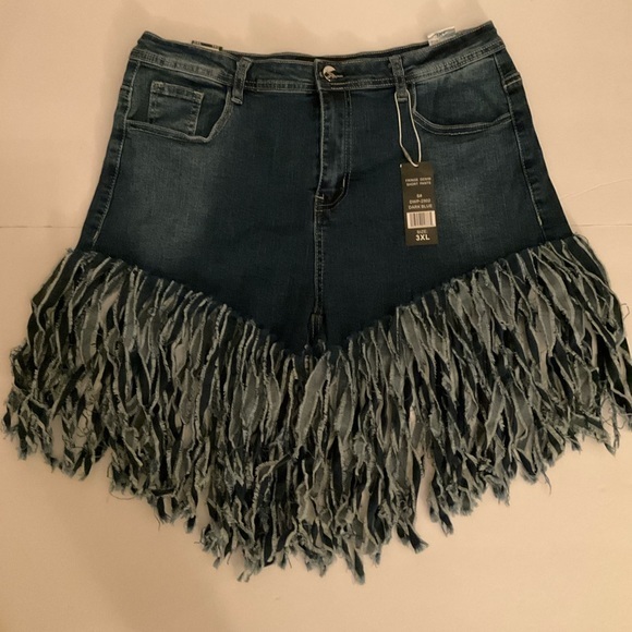 Dodo Pants - Fringe Jean Shorts